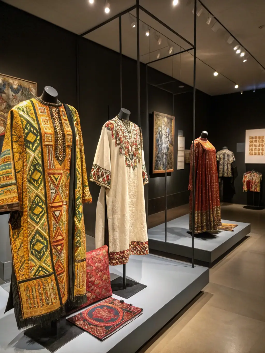 A luxurious display of premium African fabrics, showcasing the rich textures and vibrant colors available at ER-ONE.